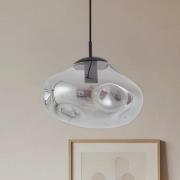 Lindby hanglamp Lelia, rookgrijs, glas, Ø 35 cm