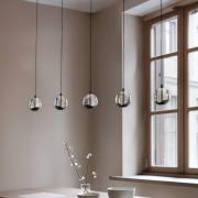 Lucande LED hanglamp Hayley, zwart, 5-lamps, langwerpig