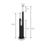 Lindby tuinpadverlichting Gavros, gegoten aluminium, 3-lamps