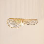 Lindby hanglamp Valdorin, beige, papier, lengte 75 cm