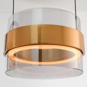 LED hanglamp Inside messingkleurig/rookgrijs, lengte 105 cm