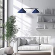 Kapitale hanglamp, blauw, 2-lamps, Ø 46 cm, GX53