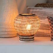 GOOD & MOJO tafellamp Barbados, bruin, Ø 25 cm, bamboe, E27