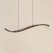 Lucande LED hanglamp Alevia, zwart/goud, CCT