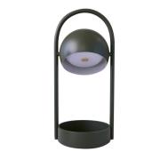 FRANDSEN LED tafellamp Ball Portable, olijfgroen, staal