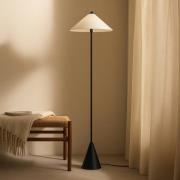 Lindby vloerlamp Norvik, hoogte 150 cm, zwart/grijs, metaal