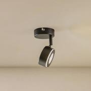 Lindby spot Jyla, zwart, 2.700 K, Ø 8 cm, GX53