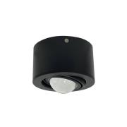 Lindby spot Jyla, zwart, 3.000 K, Ø 13 cm, lens, aluminium
