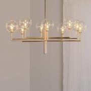 Kroonluchter Feme, goudkleurig, glas, 10-lamps, G9