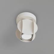 GAMBIT plafondspot, crèmewit, Ø 10 cm, metaal, GU10