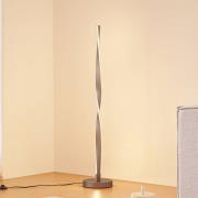 Lindby LED vloerlamp Jaren, zwart/bruin, 114 cm, CCT