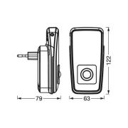 OSRAM LED-stopcontactnachtlampje LUNETTA TORCH wit Accu mobiel