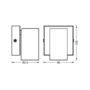 OSRAM wandspot OCTAGON, wit, 1-lamp, GU10-LED 927 dimbaar