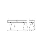 OSRAM plafondspot PEAR, grijs, 2-lamps, GU10-LED 2.700 K