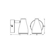 OSRAM plafondspot PEAR, wit, 1-lamp, GU10-LED 2.700 K