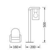 OSRAM tuinpadverlichting ENDURA CLASSIC CASCADE 50 cm donkergrijs/held...