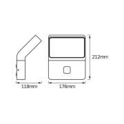 OSRAM LED-sensor buitenwandlamp ENDURA STYLE WIDE donkergrijs