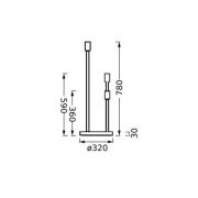 OSRAM vloerlamp DECOR STICK, beige, hoogte 78 cm, 3-lamps