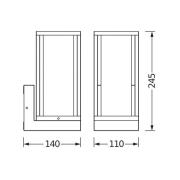 OSRAM buitenwandlamp ENDURA CLASSIC FRAME, donkergrijs IP44