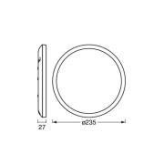 OSRAM LED plafondlamp ORBIS ULTRA SLIM, zwart, Ø 24 cm dimbaar