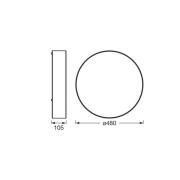 OSRAM plafondlamp ORBIS PARIS, zwart, Ø 48 cm textiel E27