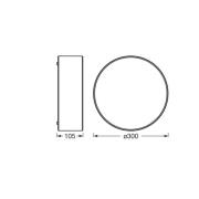 OSRAM plafondlamp ORBIS PARIS, wit, Ø 30 cm, textiel, E27