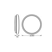 OSRAM LED plafondlamp ORBIS LONDON, wit, Ø 28 cm, metaal