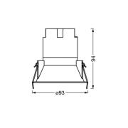OSRAM LED inbouwspot TWIST, wit/wit, 830, Ø 9,3 cm, metaal