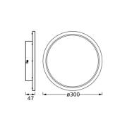 OSRAM LED plafondlamp BATHROOM, zwart, Ø 30 cm, IP44 CCT