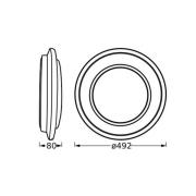 OSRAM LED plafondlamp ORBIS BERLIN, zilver, Ø 49 cm metaal