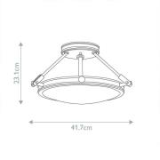 Plafondlamp Collier, zwart, Ø 41,7 cm, staal,  glas, E14