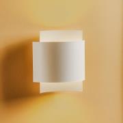 Wandlamp Pako van twee stalen platen in wit