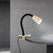 Klemlamp Dotty, kaki, hoogte 33 cm, GU10