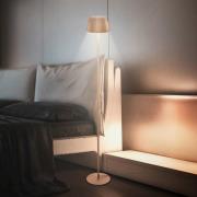LED vloerlamp Loca, bruin, hoogte 123 cm, kunststof/metaal
