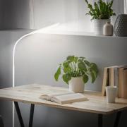 LED vloerlamp Mura, wit, hoogte 170 cm, metaal, touchdimmer