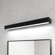 Vola LED badkamer wandlamp, IP44, zwart, 4.000 K, breedte 60 cm