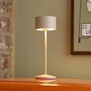 LED tafellamp Veluna, beige, set van 3, 25 cm, IP44
