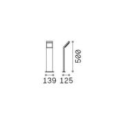 Ideal Lux LED tuinpadverlichting Stijl antraciet Hoogte 50 cm 3.000 K