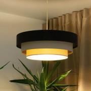 Triniti hanglamp, bruin/beige/crème, Ø 60 cm, textiel