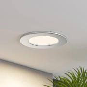 Prios LED inbouwlamp Cadance, zilver, 12 cm, set van 3, CCT