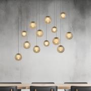 PURE LED hanglamp Popup, brons/amber, lengte 100 cm 13-fl.