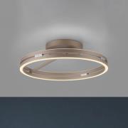 PURE LED plafondlamp Loop bronskleurig, metaal Ø 60 cm CCT