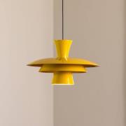 Hanglamp Plato, mosterdgeel, metaal, Ø 38 cm, E27