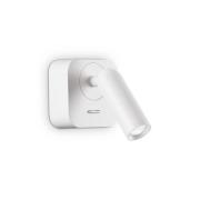 Ideal Lux LED wandspot Bean, wit, breedte 7 cm, metaal