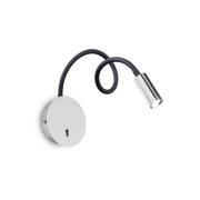 Ideal Lux LED wandlamp Focus 2, chroomkleurig, 55 cm, flexibele arm