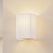 Lindby wandlamp Virelle, wit, textiel, E27