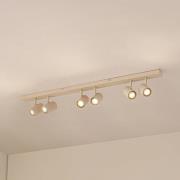 Lindby plafondspots Kardis, beige, 6-lamps, metaal, GU10