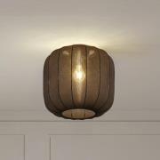 Lindby Helin plafondlamp, zwart, stof, Ø 35 cm