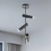 Plafondspot Leda 3, antraciet, 3-lamps, staal, hoogte 76 cm