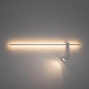 Wandlamp EASY RIGHT, wit, breedte 80 cm, metaal, GU10 + LED